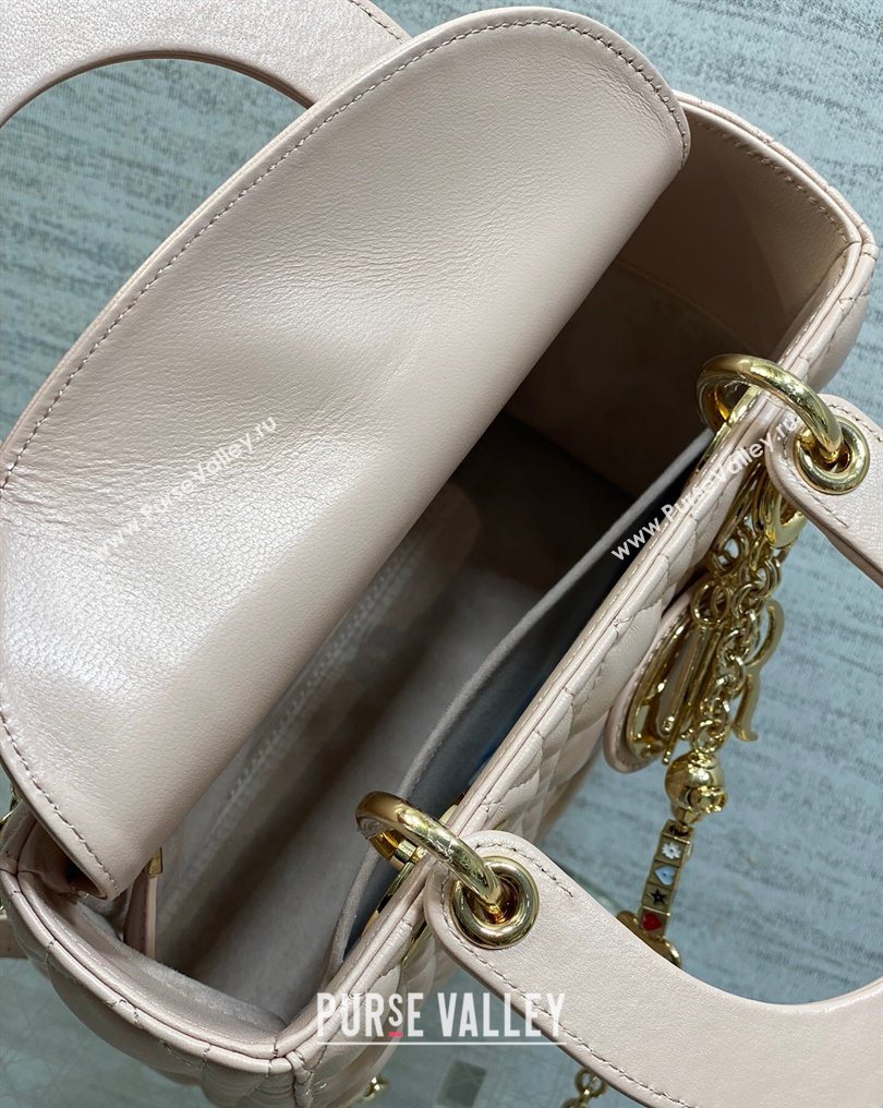 Dior Small Lady Dior My ABCDior Bag in Cannage Lambskin Leather Pink 2026 DR012602 (XXG-260126007)
