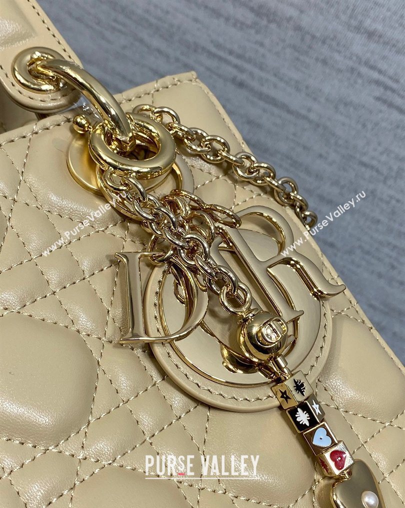 Dior Small Lady Dior My ABCDior Bag in Cannage Lambskin Leather Beige 2026 DR012602 (XXG-260126009)