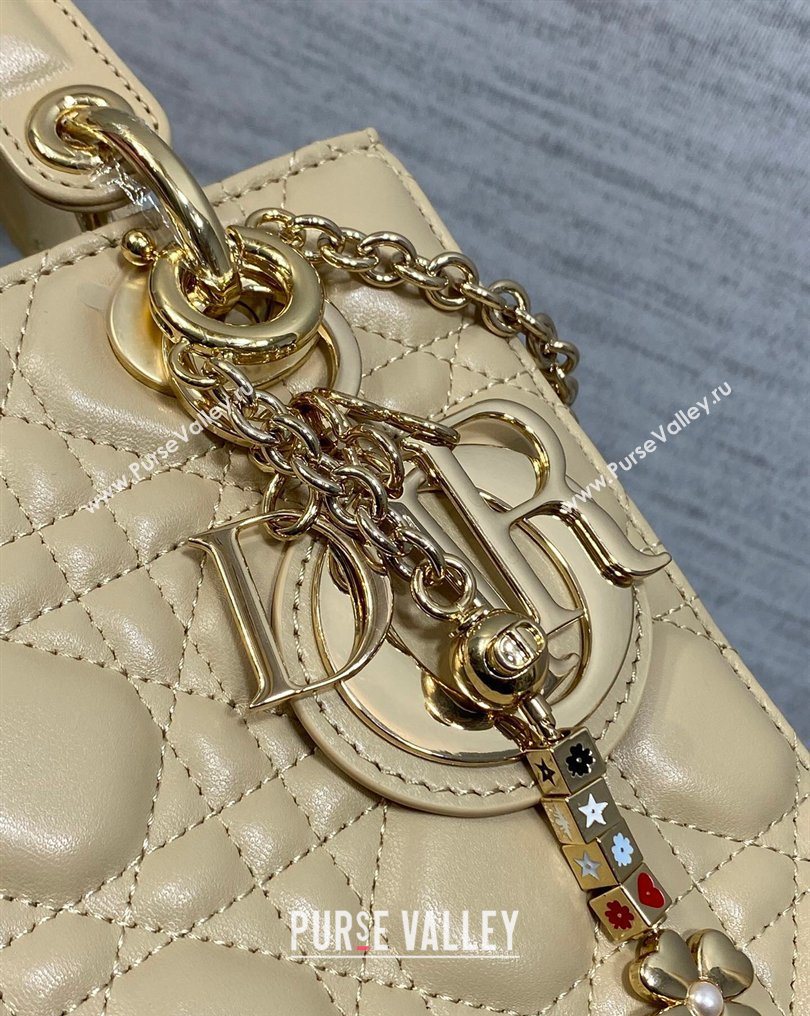 Dior Small Lady Dior My ABCDior Bag in Cannage Lambskin Leather Beige 2026 DR012602 (XXG-260126009)