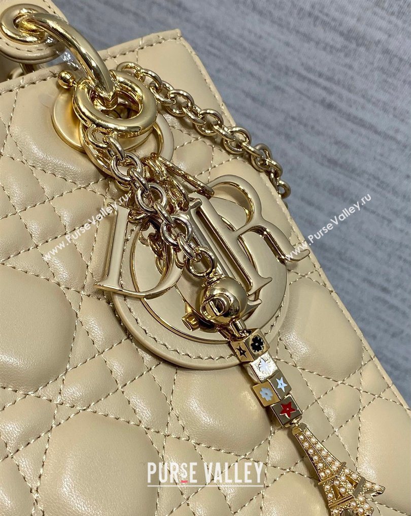 Dior Small Lady Dior My ABCDior Bag in Cannage Lambskin Leather Beige 2026 DR012602 (XXG-260126009)