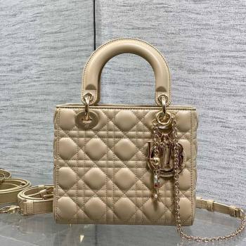 Dior Small Lady Dior My ABCDior Bag in Cannage Lambskin Leather Beige 2026 DR012602 (XXG-260126009)