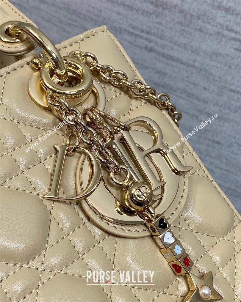 Dior Small Lady Dior My ABCDior Bag in Cannage Lambskin Leather Beige 2026 DR012602 (XXG-260126009)