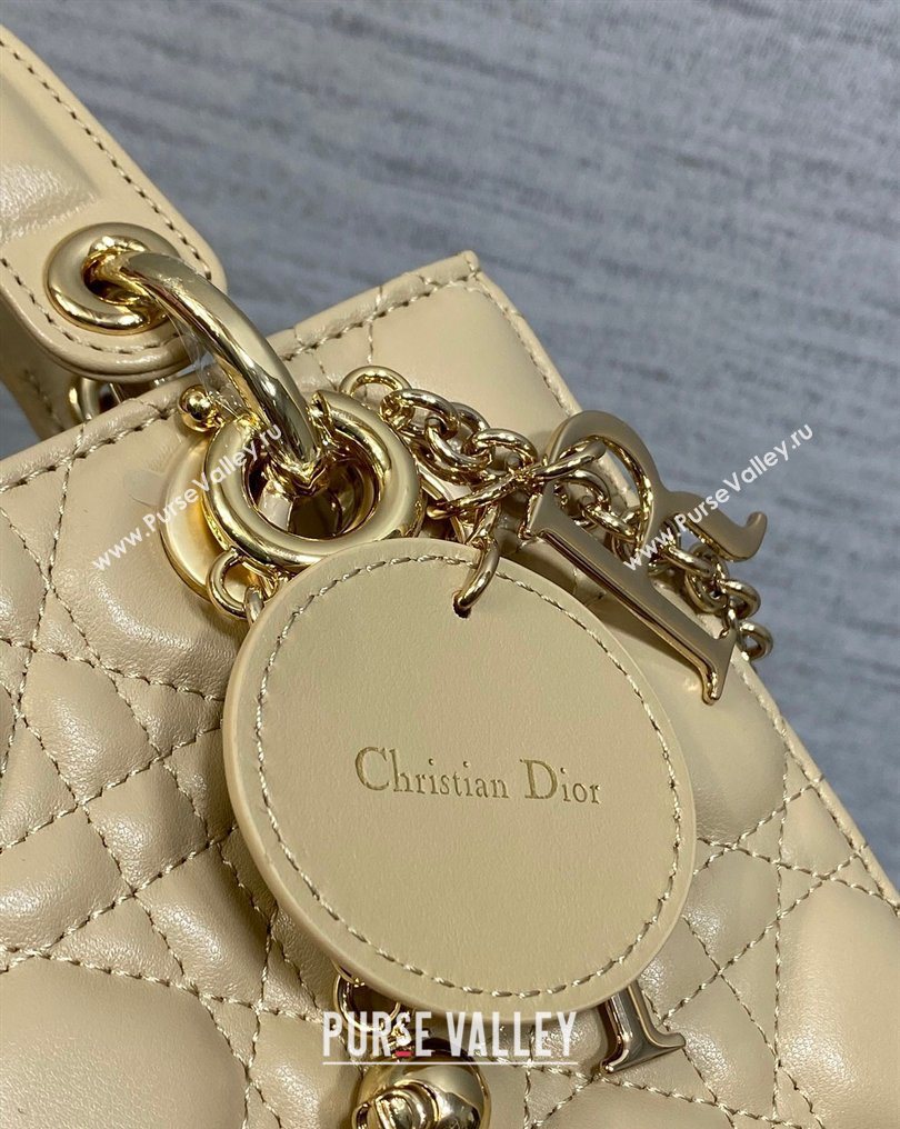 Dior Small Lady Dior My ABCDior Bag in Cannage Lambskin Leather Beige 2026 DR012602 (XXG-260126009)