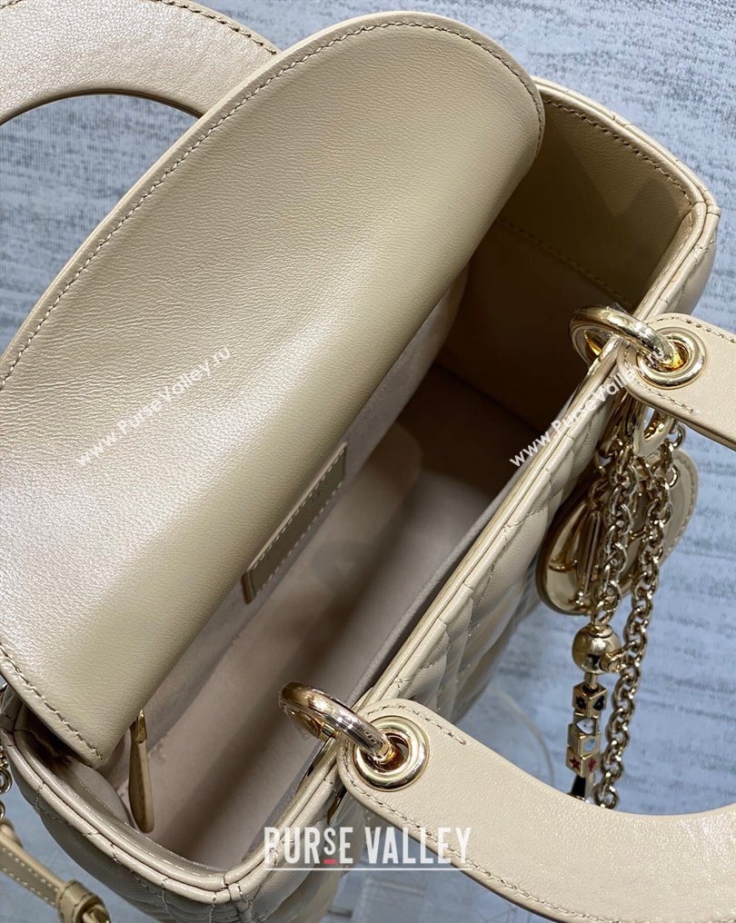 Dior Small Lady Dior My ABCDior Bag in Cannage Lambskin Leather Beige 2026 DR012602 (XXG-260126009)