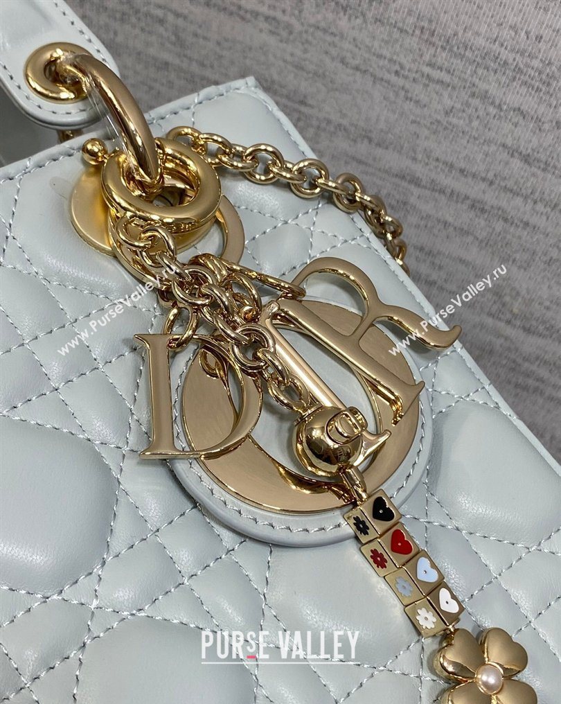 Dior Small Lady Dior My ABCDior Bag in Cannage Lambskin Leather Blue 2026 DR012602 (XXG-260126010)