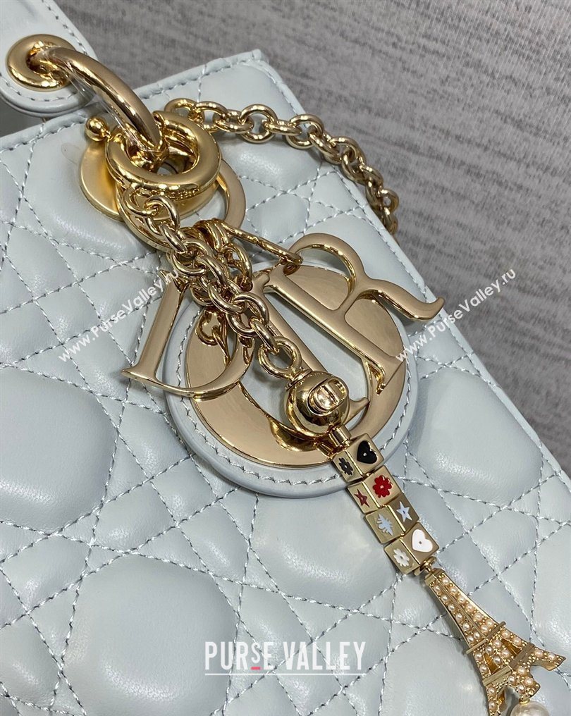 Dior Small Lady Dior My ABCDior Bag in Cannage Lambskin Leather Blue 2026 DR012602 (XXG-260126010)