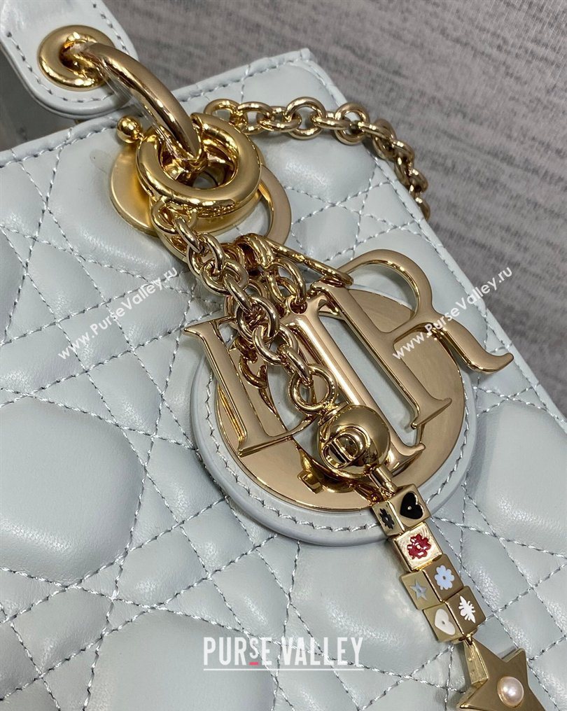 Dior Small Lady Dior My ABCDior Bag in Cannage Lambskin Leather Blue 2026 DR012602 (XXG-260126010)