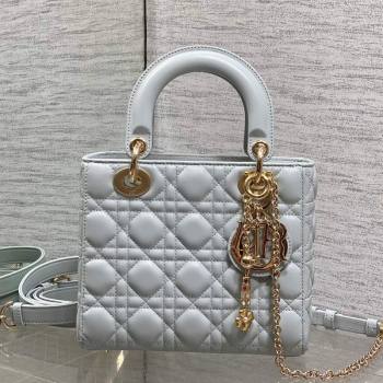 Dior Small Lady Dior My ABCDior Bag in Cannage Lambskin Leather Blue 2026 DR012602 (XXG-260126010)