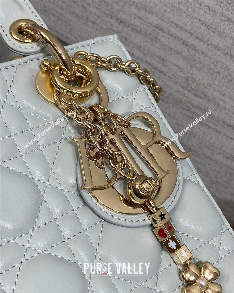 Dior Small Lady Dior My ABCDior Bag in Cannage Lambskin Leather Blue 2026 DR012602 (XXG-260126010)