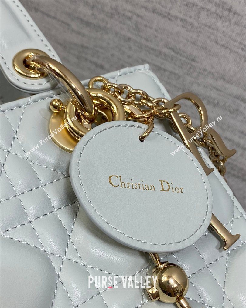 Dior Small Lady Dior My ABCDior Bag in Cannage Lambskin Leather Blue 2026 DR012602 (XXG-260126010)