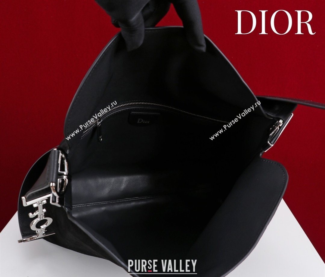 Dior Suede Medium Shoulder Bag Black/Silver 2026 M14142 (XXG-260124012)