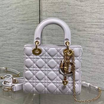 Dior Small Lady Dior My ABCDior Bag in Cannage Lambskin Leather Purple 2026 DR012602 (XXG-260126011)