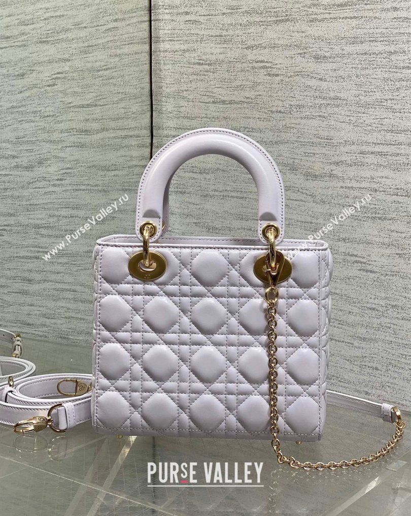 Dior Small Lady Dior My ABCDior Bag in Cannage Lambskin Leather Purple 2026 DR012602 (XXG-260126011)