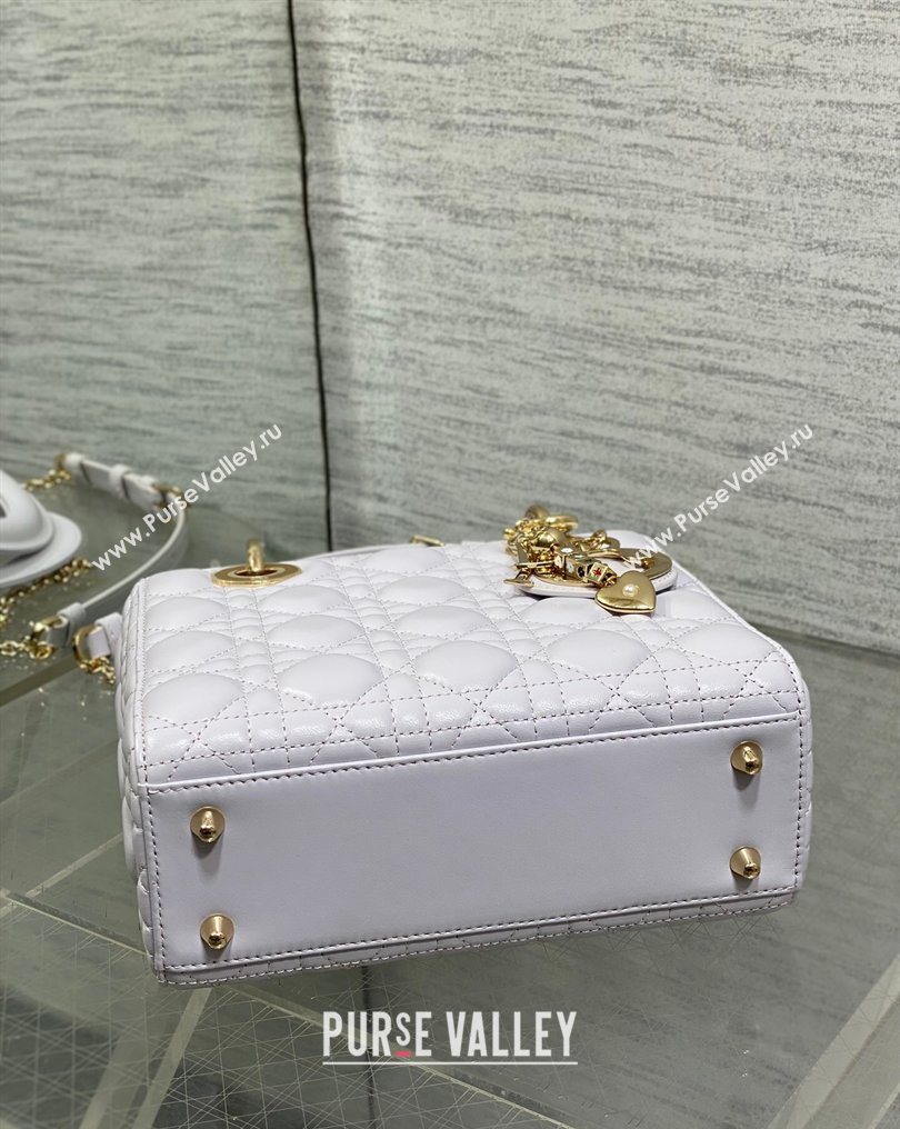 Dior Small Lady Dior My ABCDior Bag in Cannage Lambskin Leather Purple 2026 DR012602 (XXG-260126011)