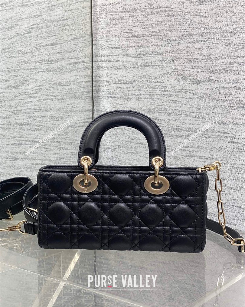 Dior Small Lady D-Joy Bag in Cannage Lambskin Leather with Openwork Charm Black 2026 DR012603 (XXG-260126016)