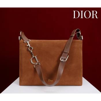 Dior Suede Medium Shoulder Bag Caramel/Gold 2026 M14142 (XXG-260124013)