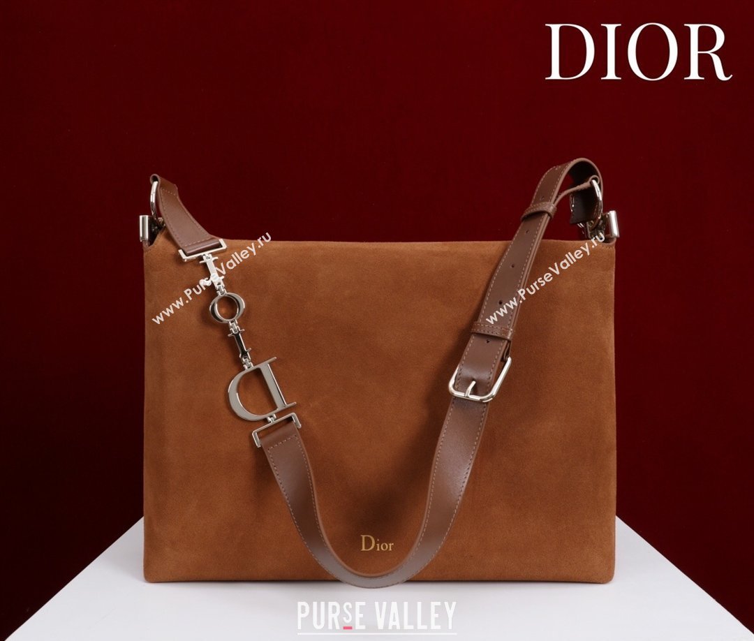 Dior Suede Medium Shoulder Bag Caramel/Gold 2026 M14142 (XXG-260124013)
