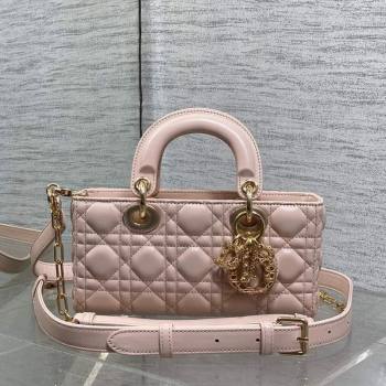 Dior Small Lady D-Joy Bag in Cannage Lambskin Leather with Openwork Charm Pink 2026 DR012603 (XXG-260126018)
