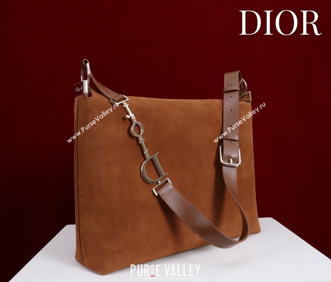 Dior Suede Medium Shoulder Bag Caramel/Gold 2026 M14142 (XXG-260124013)
