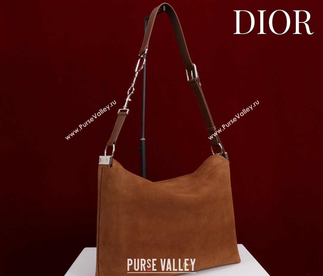 Dior Suede Medium Shoulder Bag Caramel/Gold 2026 M14142 (XXG-260124013)