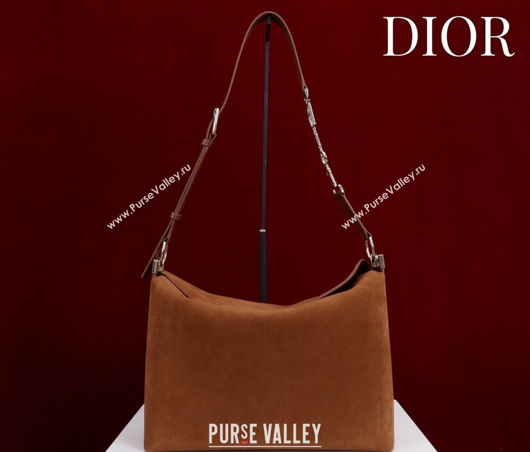 Dior Suede Medium Shoulder Bag Caramel/Gold 2026 M14142 (XXG-260124013)