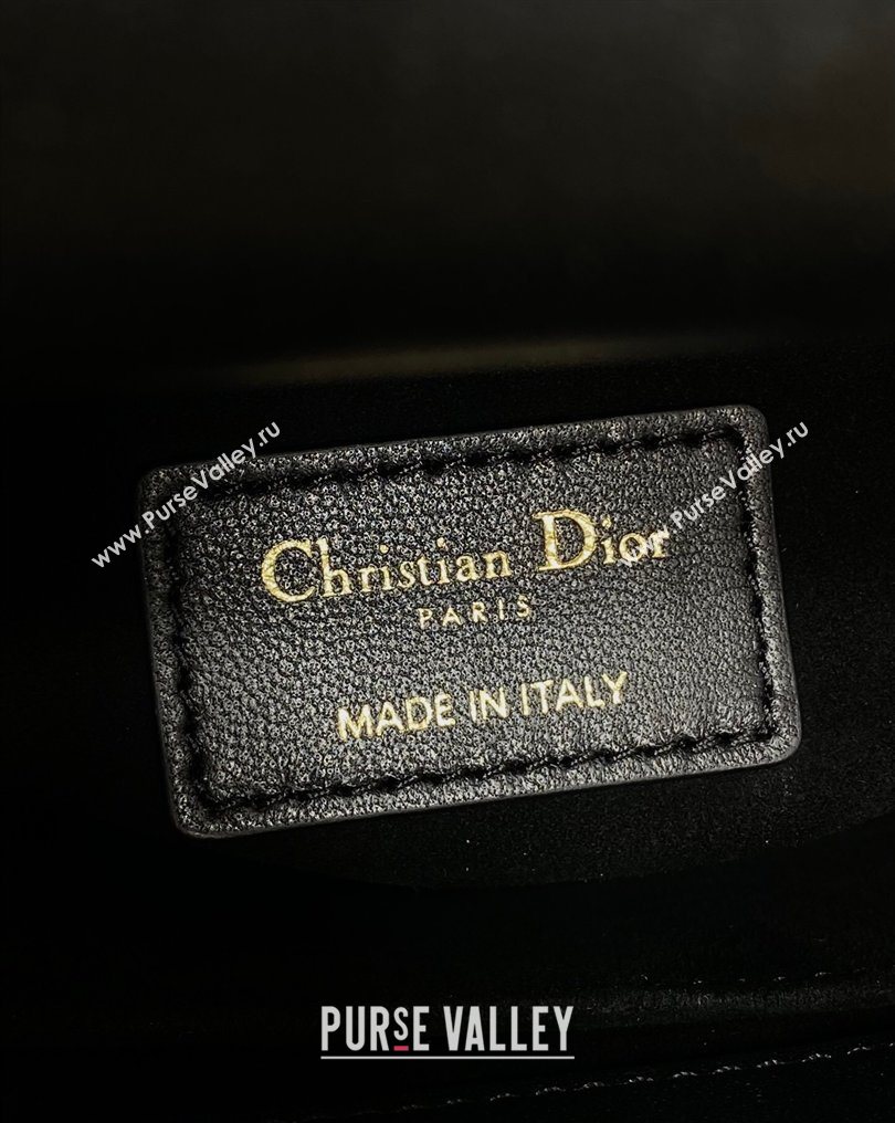 Dior Small Lady Dior My ABCDior Bag in Cannage Lambskin Leather with Openwork Charm Black 2026 DR012603 (XXG-260126012)