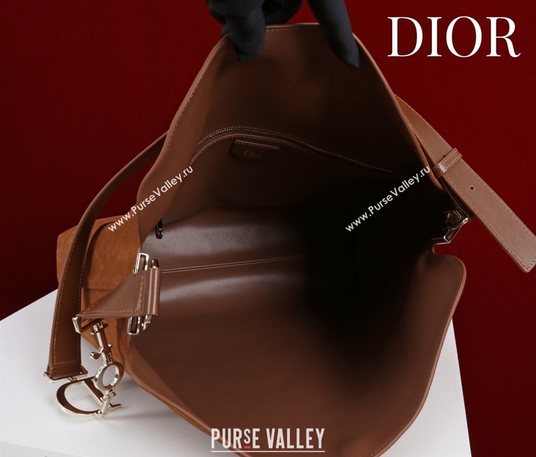 Dior Suede Medium Shoulder Bag Caramel/Gold 2026 M14142 (XXG-260124013)