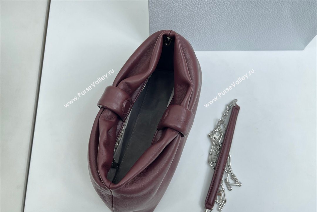 Dior Bow Small Bag in Lambskin Leather Burgundy 2026 0715PUQO (XXG-260124031)