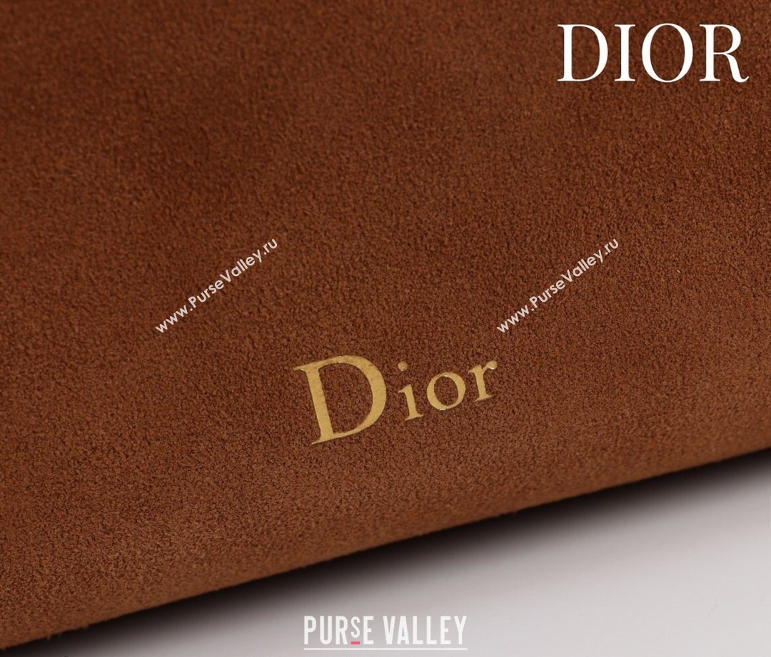 Dior Suede Medium Shoulder Bag Caramel/Gold 2026 M14142 (XXG-260124013)