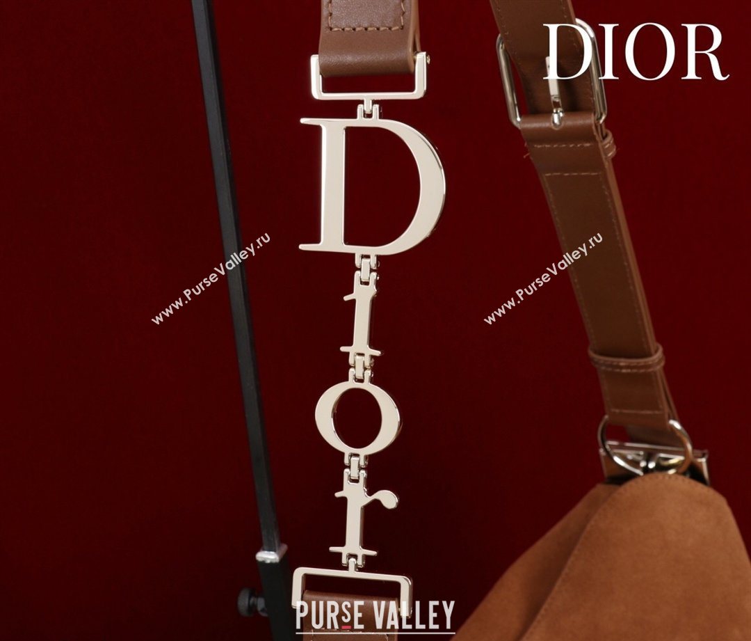 Dior Suede Medium Shoulder Bag Caramel/Gold 2026 M14142 (XXG-260124013)
