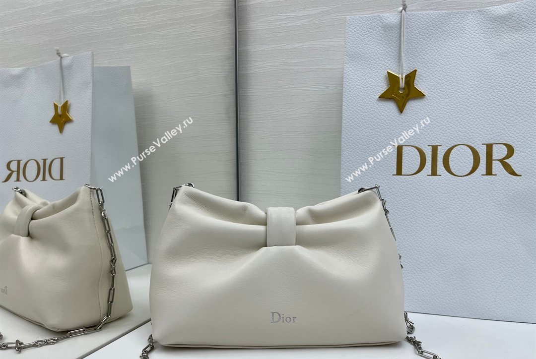 Dior Bow Small Bag in Lambskin Leather White 2026 0715PUQO (XXG-260124033)