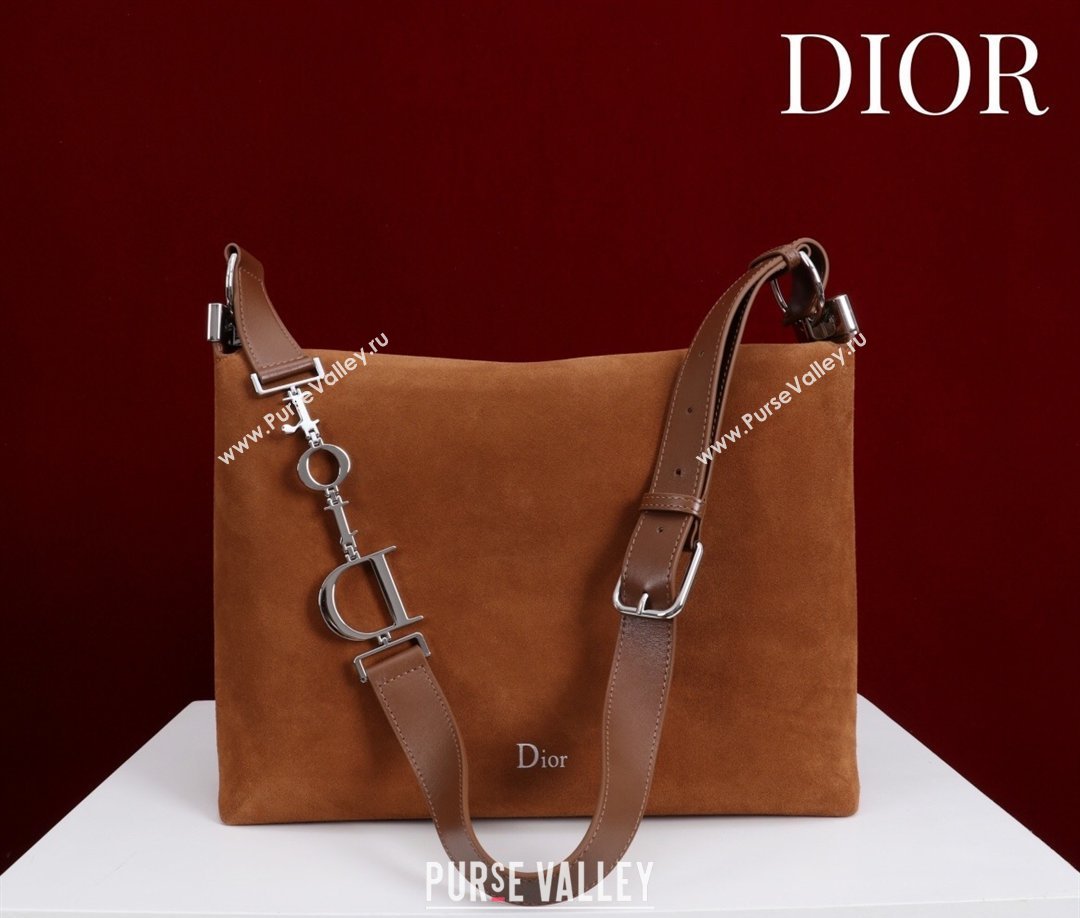 Dior Suede Medium Shoulder Bag Caramel/Silver 2026 M14142 (XXG-260124014)