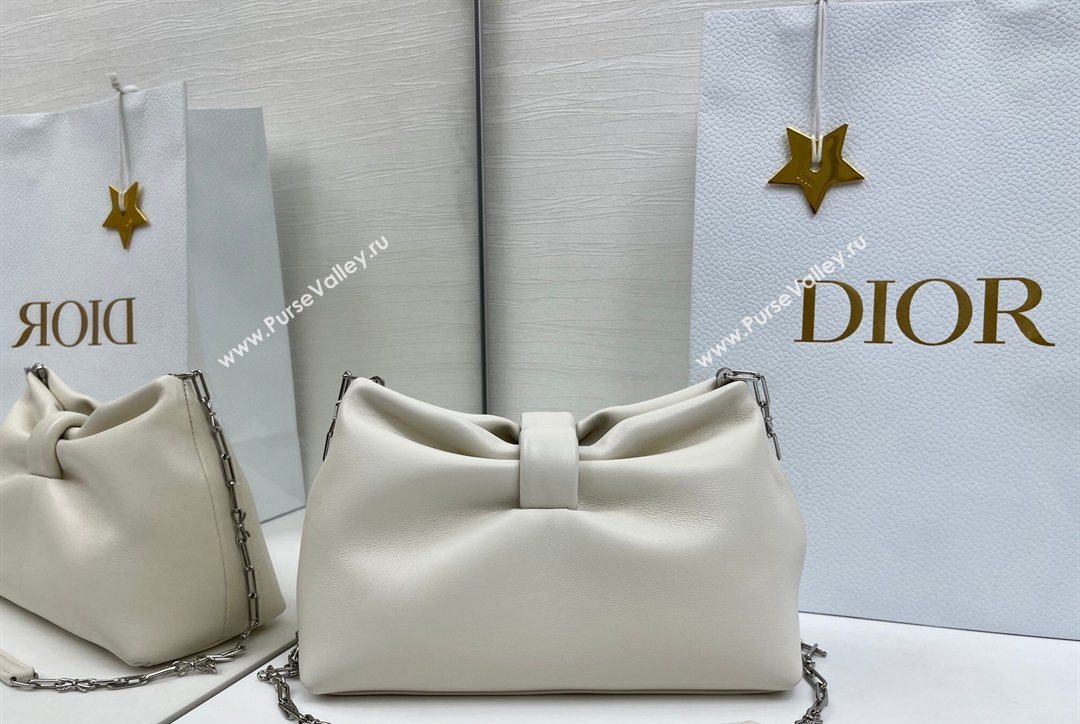 Dior Bow Small Bag in Lambskin Leather White 2026 0715PUQO (XXG-260124033)