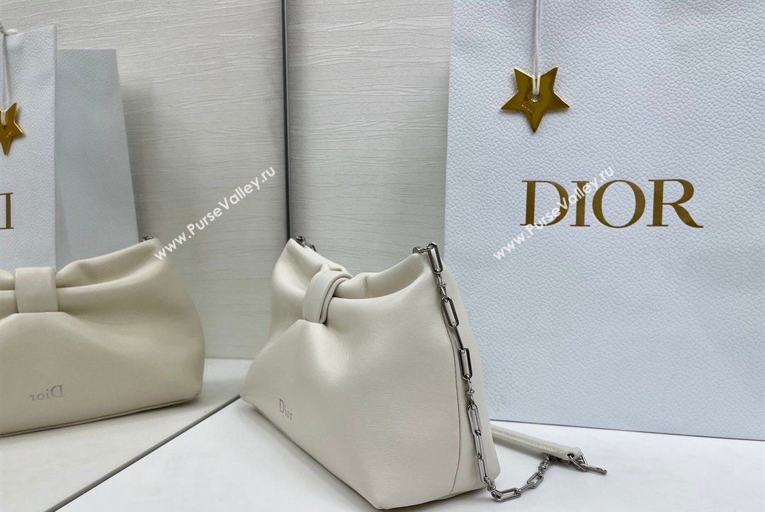 Dior Bow Small Bag in Lambskin Leather White 2026 0715PUQO (XXG-260124033)