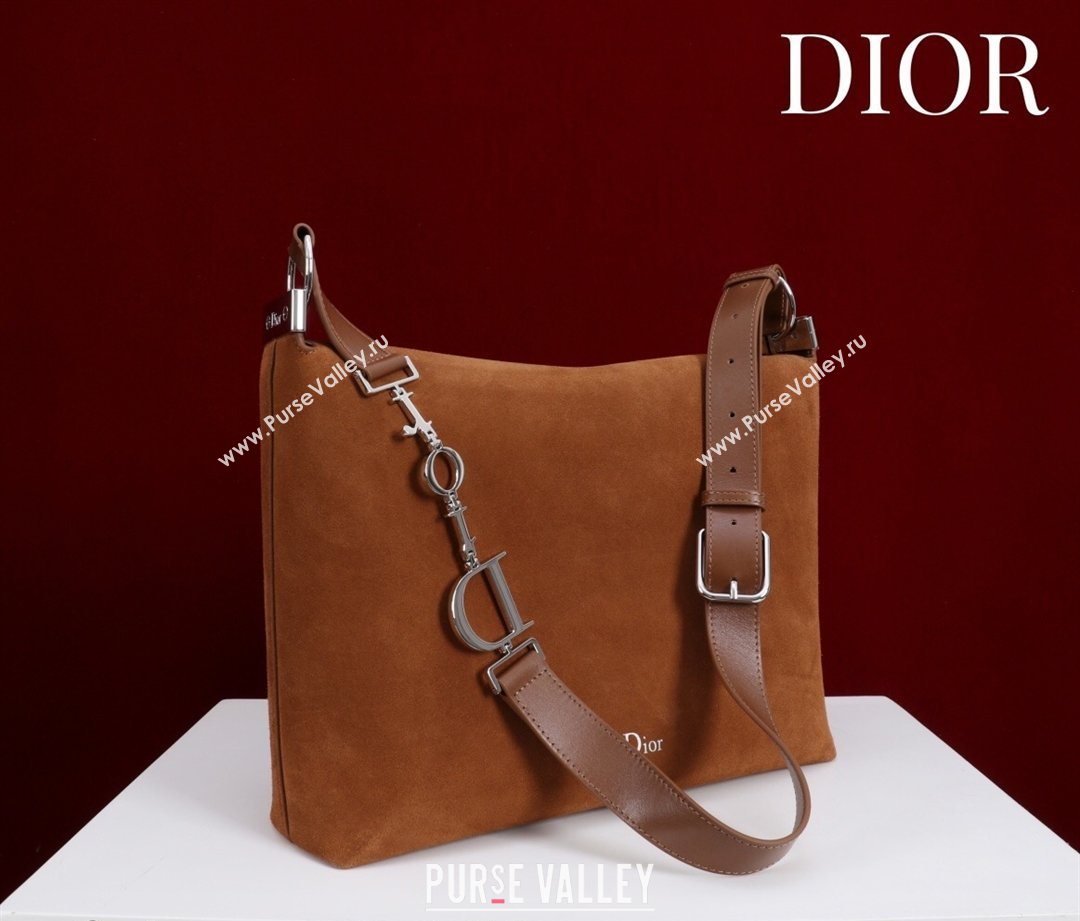 Dior Suede Medium Shoulder Bag Caramel/Silver 2026 M14142 (XXG-260124014)