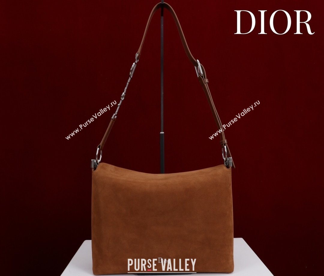 Dior Suede Medium Shoulder Bag Caramel/Silver 2026 M14142 (XXG-260124014)