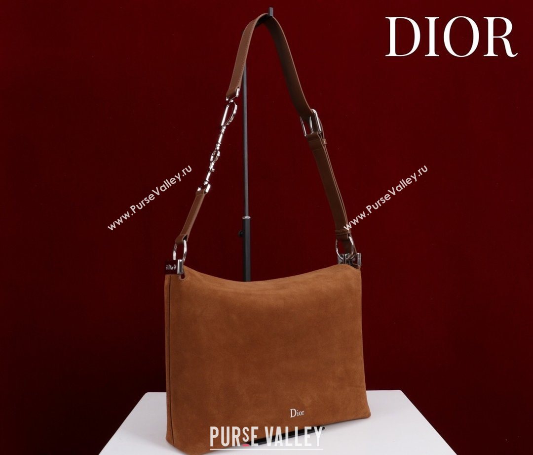 Dior Suede Medium Shoulder Bag Caramel/Silver 2026 M14142 (XXG-260124014)