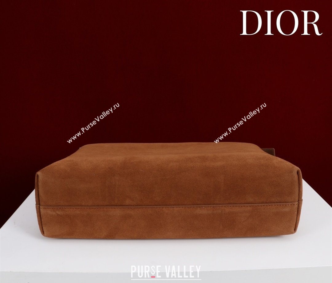 Dior Suede Medium Shoulder Bag Caramel/Silver 2026 M14142 (XXG-260124014)