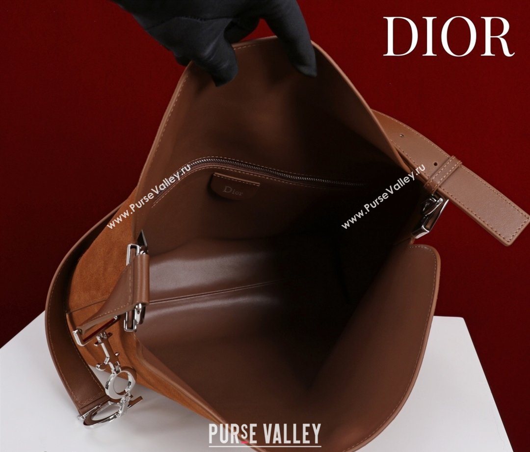 Dior Suede Medium Shoulder Bag Caramel/Silver 2026 M14142 (XXG-260124014)