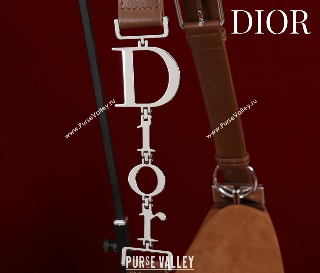 Dior Suede Medium Shoulder Bag Caramel/Silver 2026 M14142 (XXG-260124014)