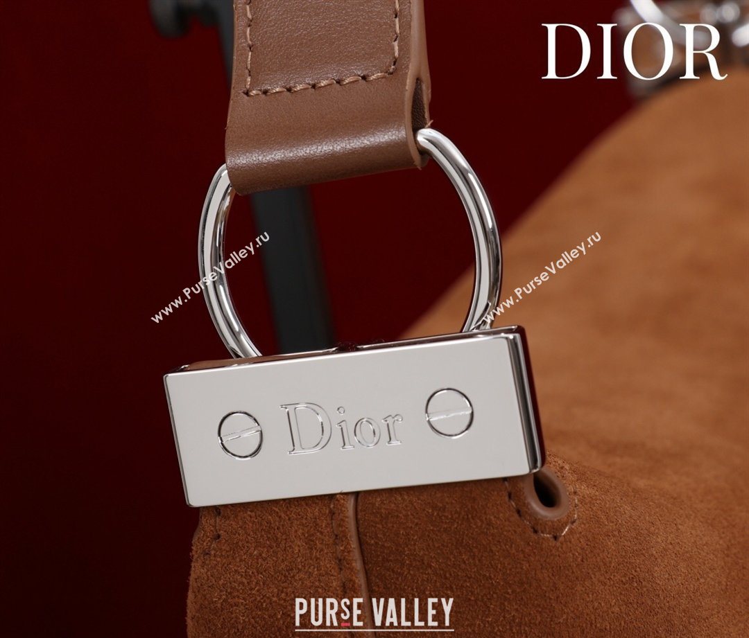 Dior Suede Medium Shoulder Bag Caramel/Silver 2026 M14142 (XXG-260124014)
