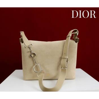 Dior Suede Small Shoulder Bag Beige/Gold 2026 S1411 (XXG-260124002)