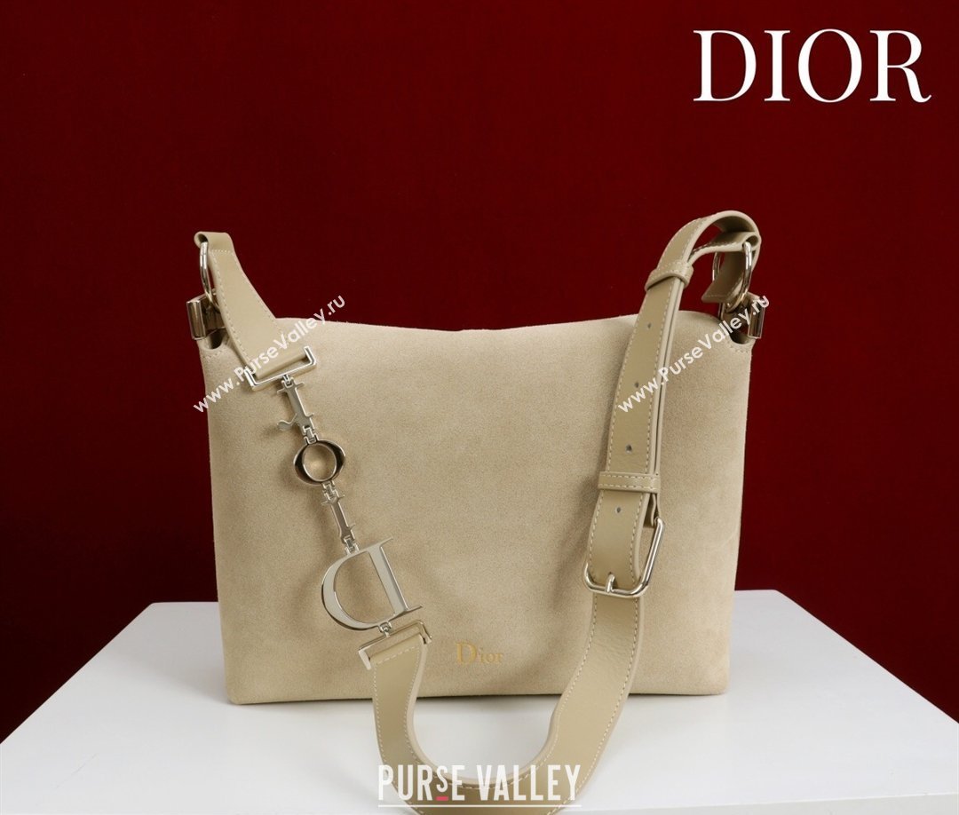 Dior Suede Small Shoulder Bag Beige/Gold 2026 S1411 (XXG-260124002)
