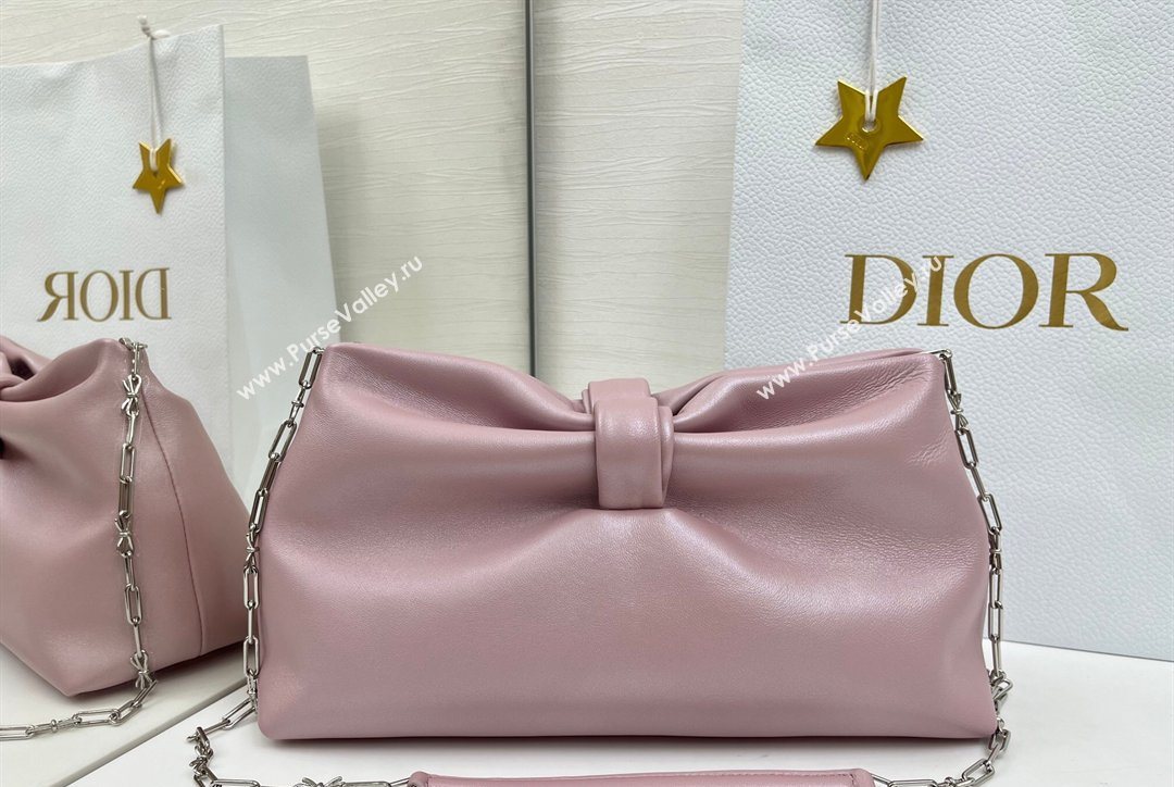 Dior Bow Medium Bag in Lambskin Leather Pink 2026 0715PUQO (XXG-260124042)