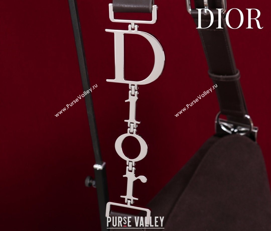 Dior Suede Medium Shoulder Bag Dark Brown/Silver 2026 M14142 (XXG-260124016)