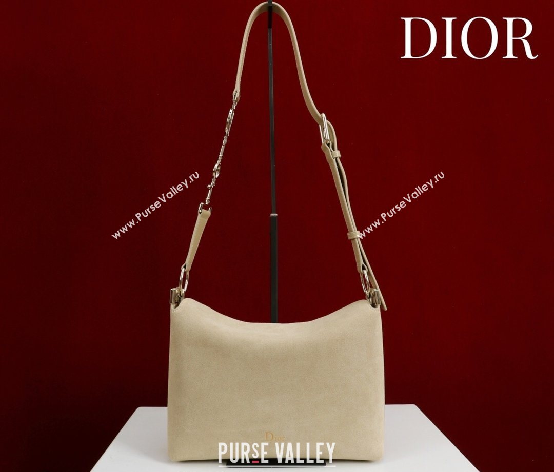 Dior Suede Small Shoulder Bag Beige/Gold 2026 S1411 (XXG-260124002)