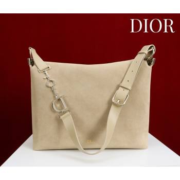 Dior Suede Large Shoulder Bag Beige/Gold 2026 L114144 (XXG-260124024)