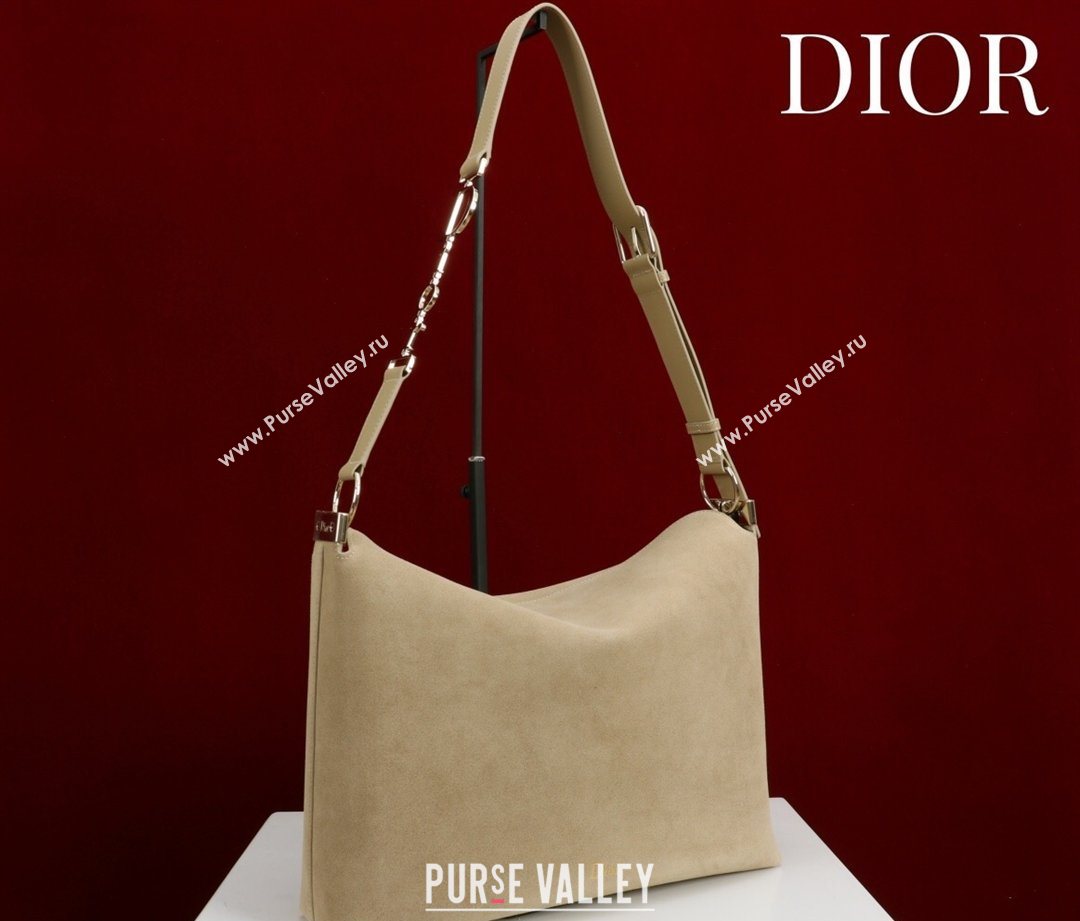 Dior Suede Large Shoulder Bag Beige/Gold 2026 L114144 (XXG-260124024)
