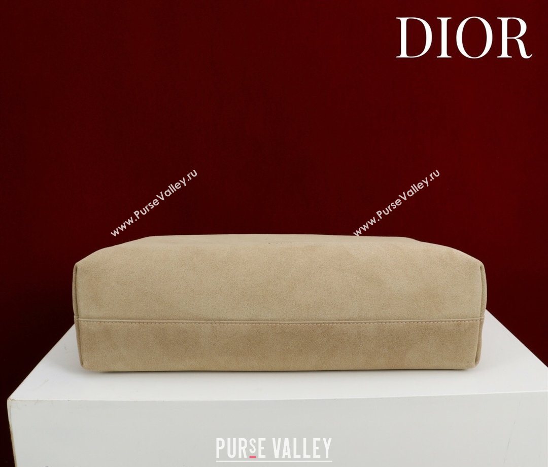 Dior Suede Large Shoulder Bag Beige/Gold 2026 L114144 (XXG-260124024)