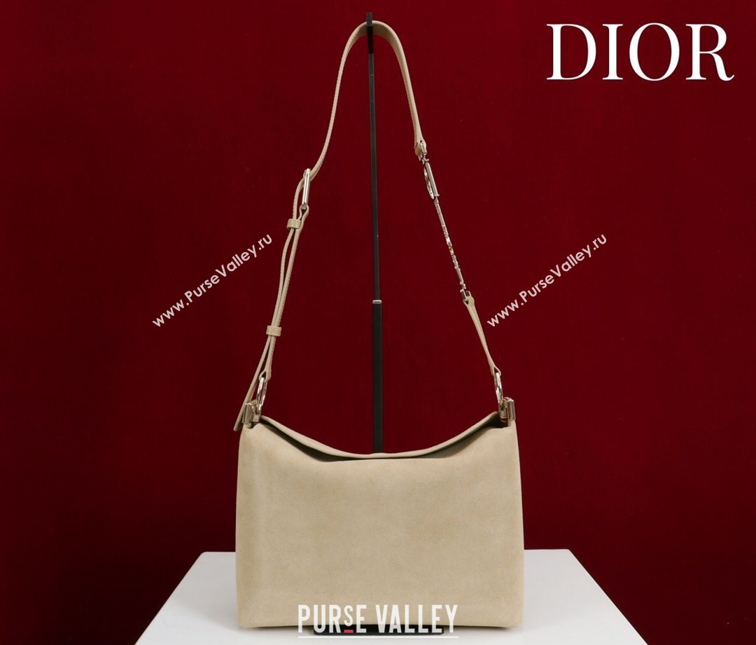Dior Suede Small Shoulder Bag Beige/Gold 2026 S1411 (XXG-260124002)